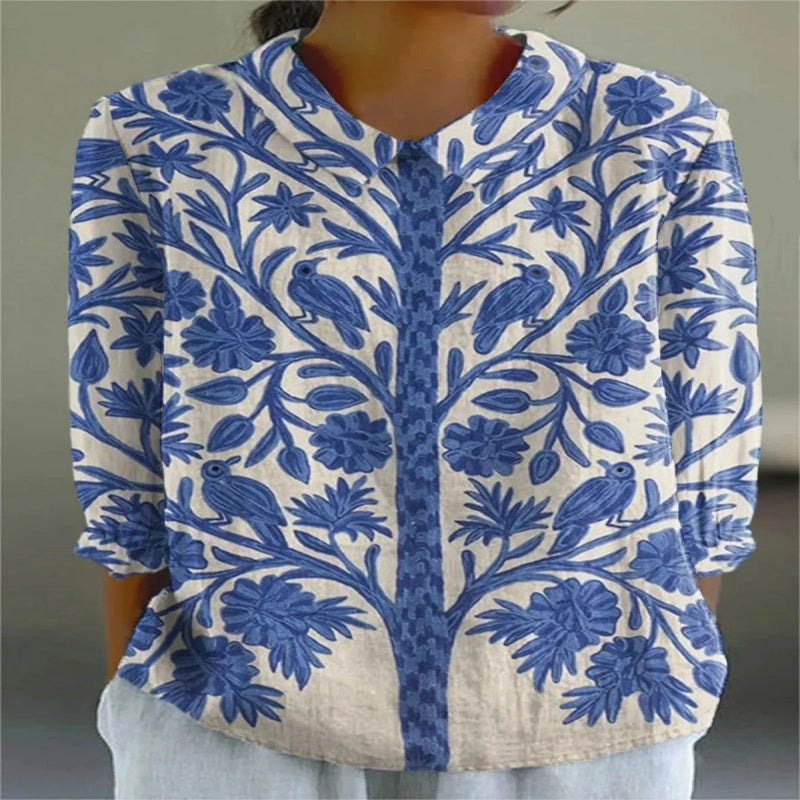 Floral Casual Shirt with 3D Effect for Effortless Summer Style