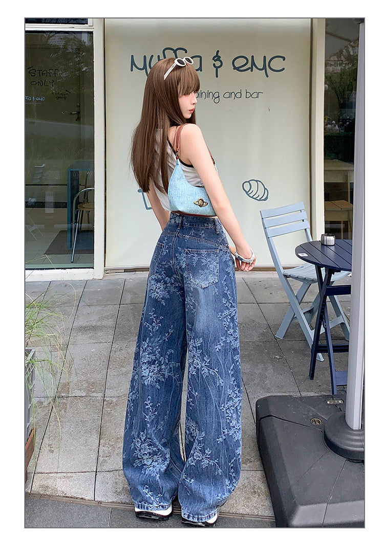Loose Wide-leg Jeans with Comfortable Denim Fabric for Everyday Wear