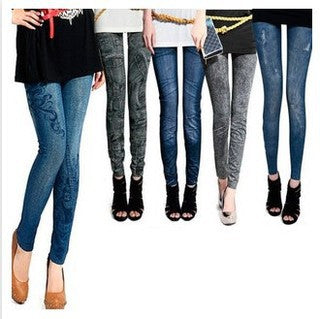 Leggings Stretch Slim-fit with 3D Pattern Design and Medium Elasticity