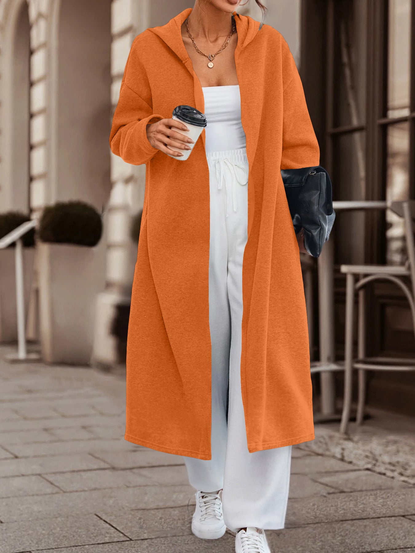 Long Cardigan Jacket with Versatile Colors and Cozy Fabric