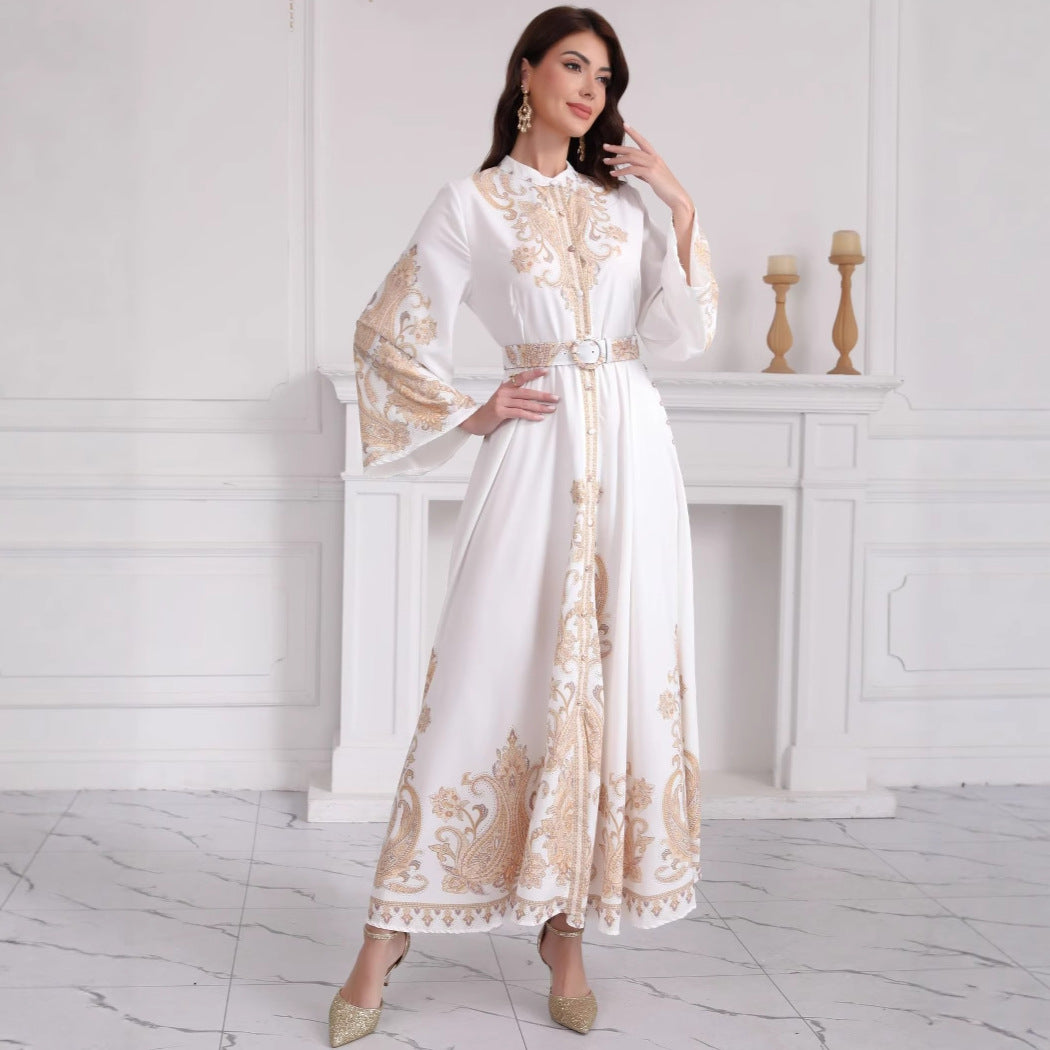 Bronzing Dress with Slim Fit for a Flawless Silhouette