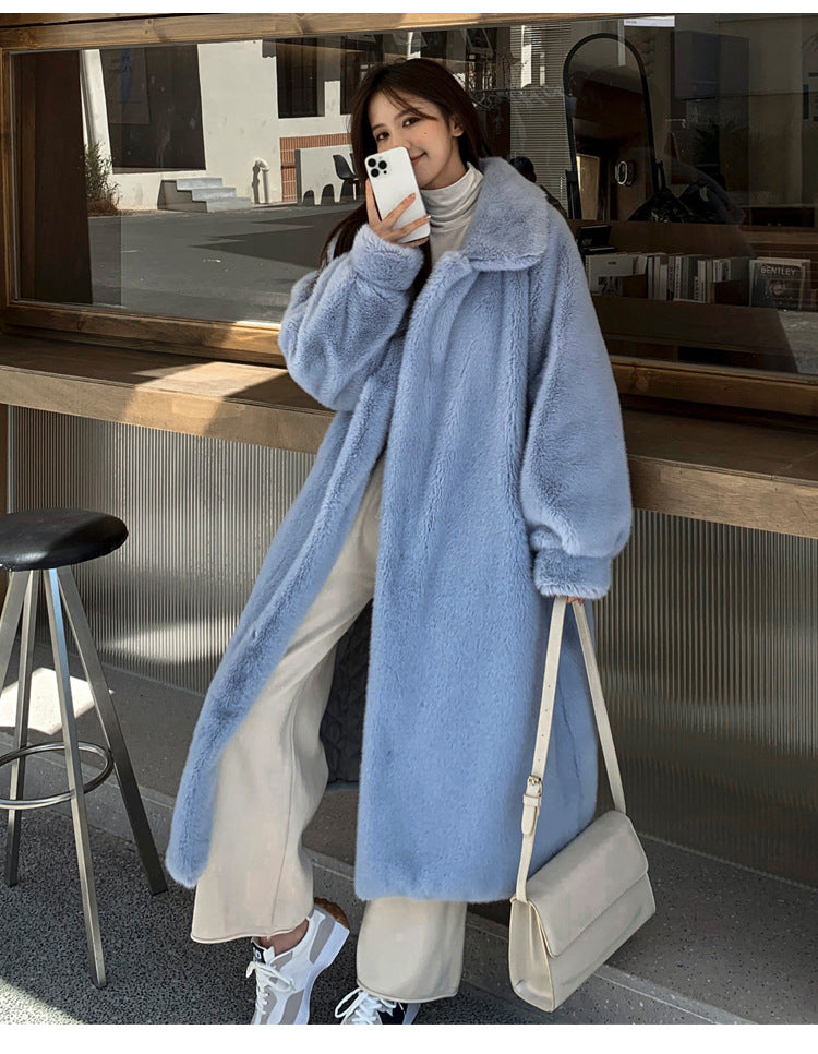 Leather Fur Coat with European Style for Trendy Outfits