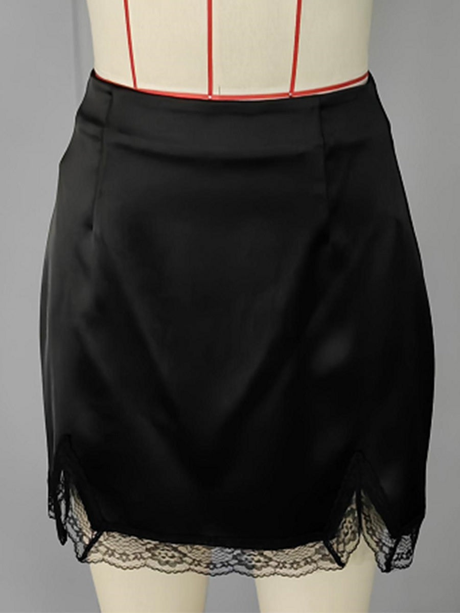 Half Length Skirt with Lace Edge for a Flirty Look
