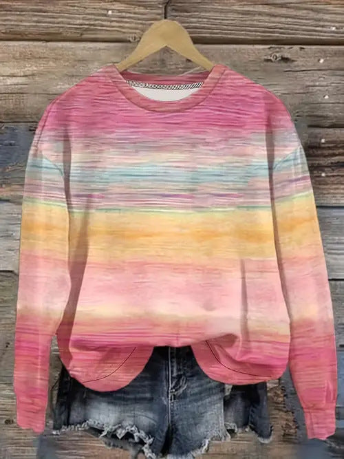 Fashion Casual Printed Long Sleeve Shirt with Versatile Style