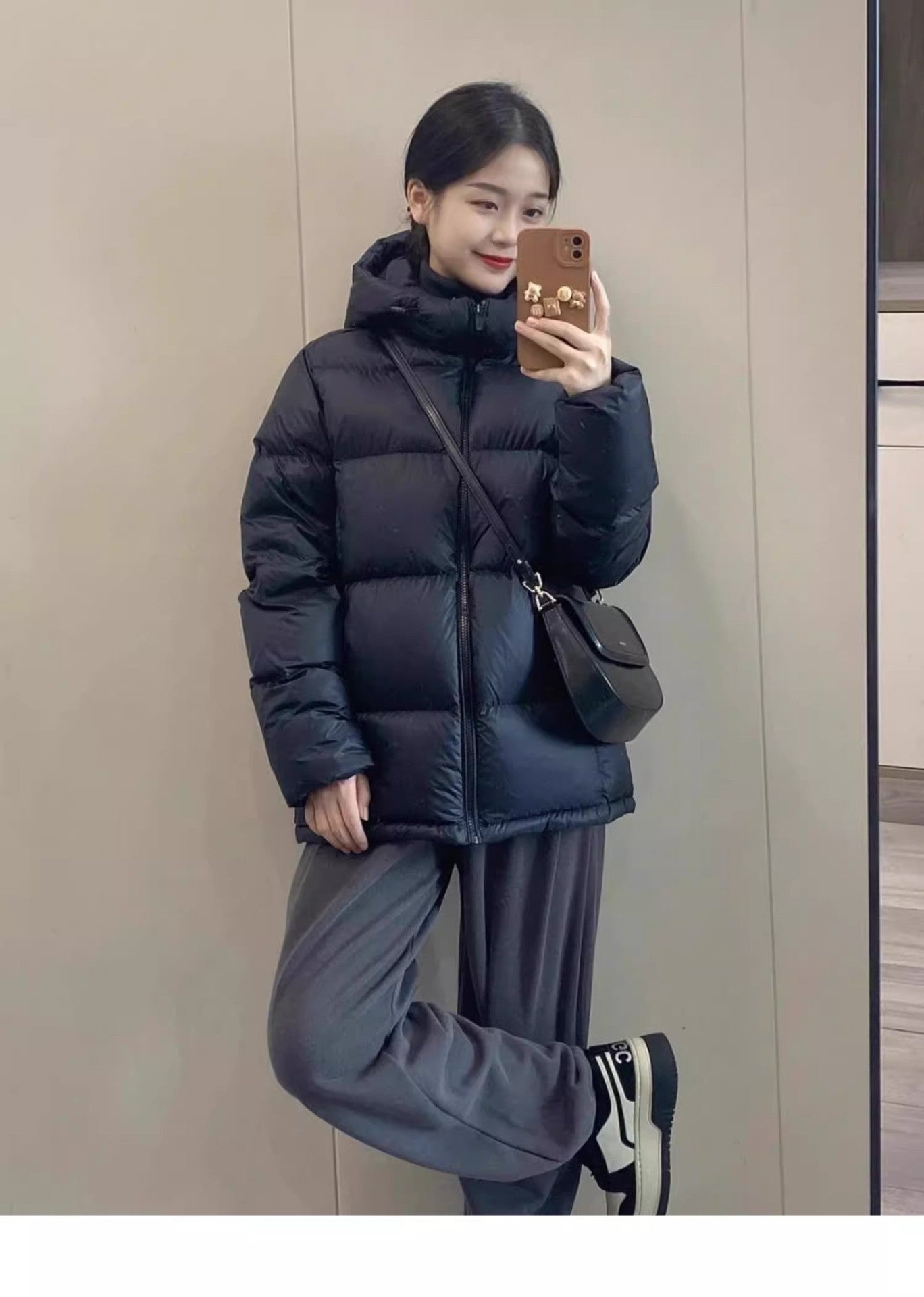 Down Cotton-padded Jacket with Hood for Ultimate Warmth and Comfort