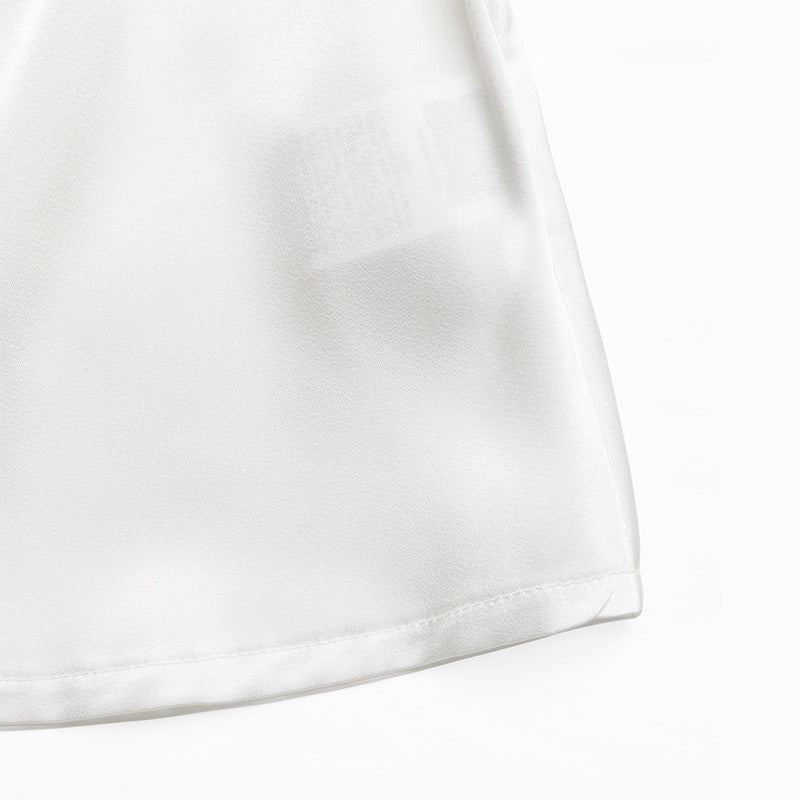 Long-sleeved Ruffled Off-the-shoulder Lace-up Shirt for Stylish Looks