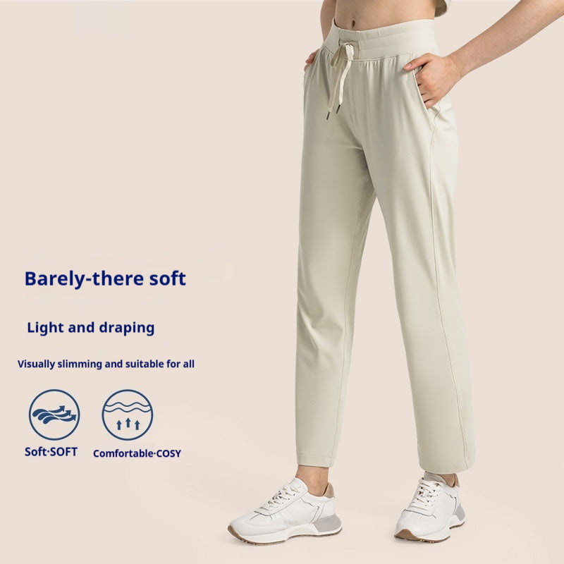High Waist Hip Lift Sports Pants with Comfortable Cotton Blend Fabric