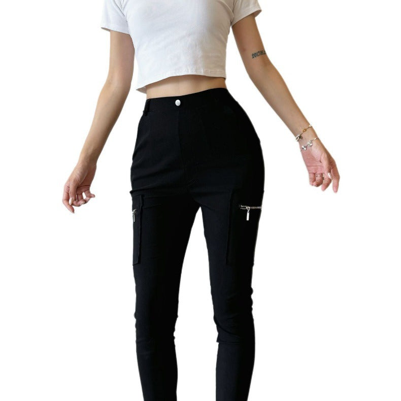 Tights Cross-border Overalls with Medium Elasticity Casual Pants