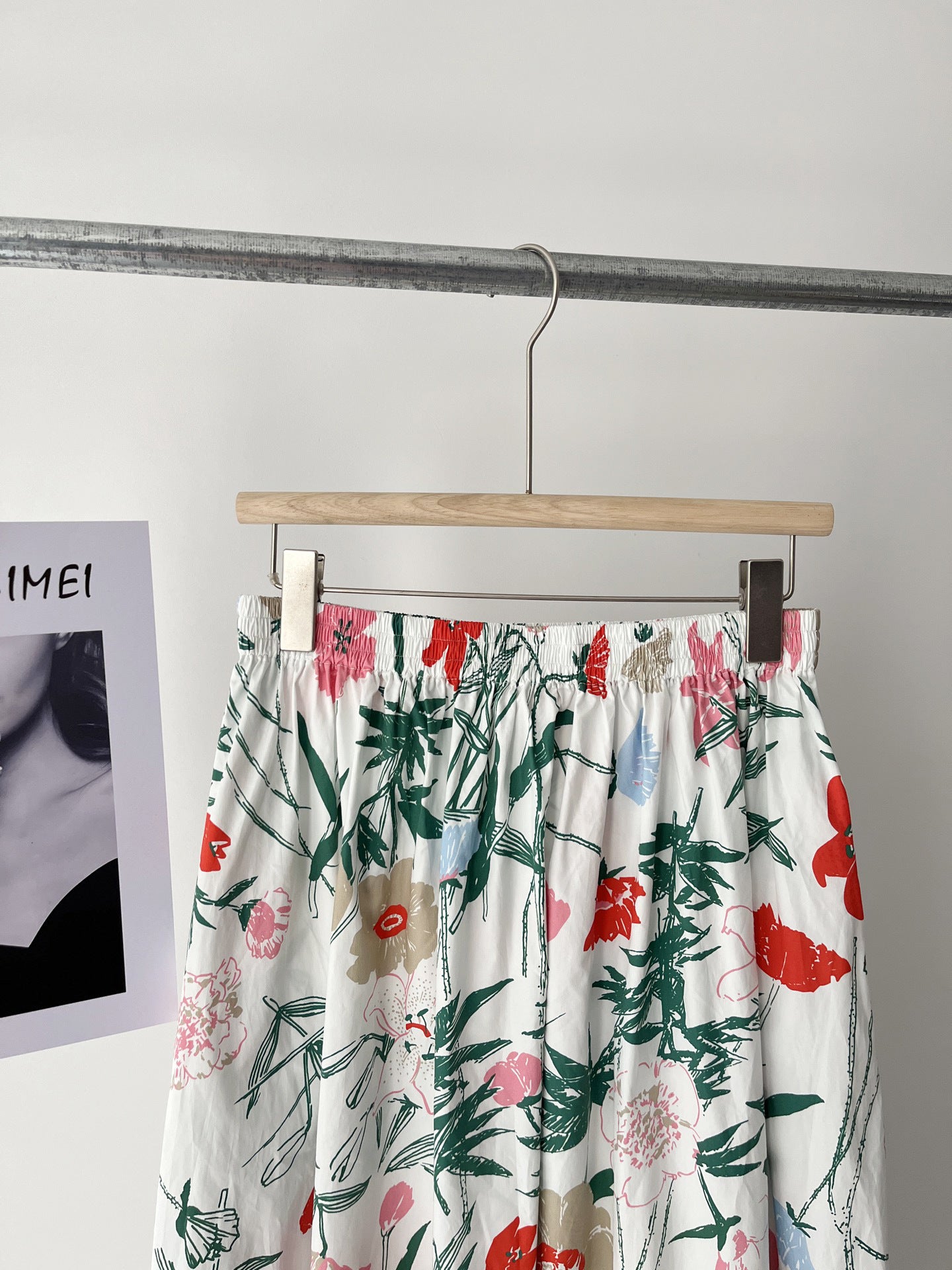 High Waist Slimming A-Line Skirt with Comfortable Cotton Fabric