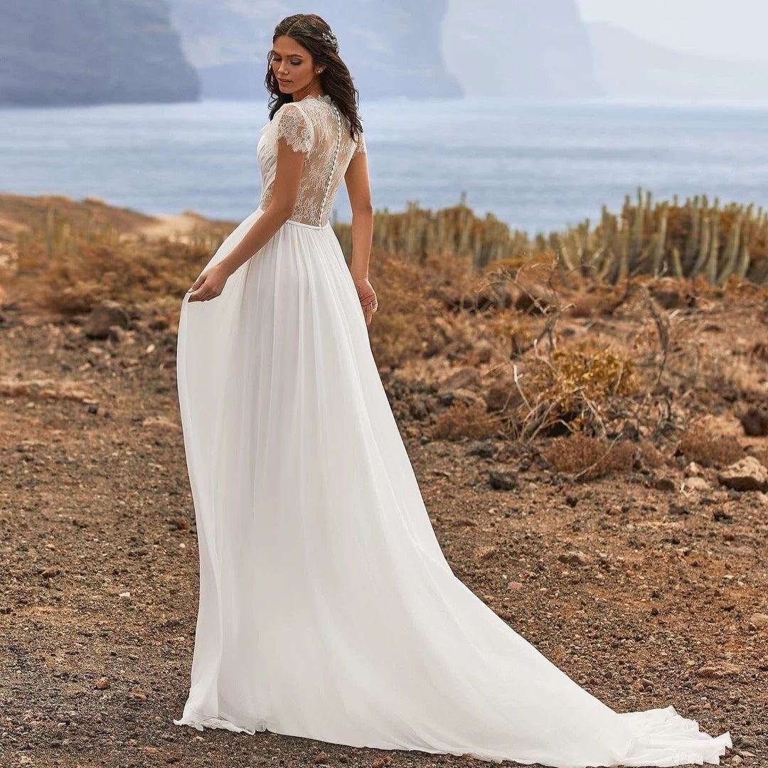 Backless Dress with High Waist Design for Beach Vacations