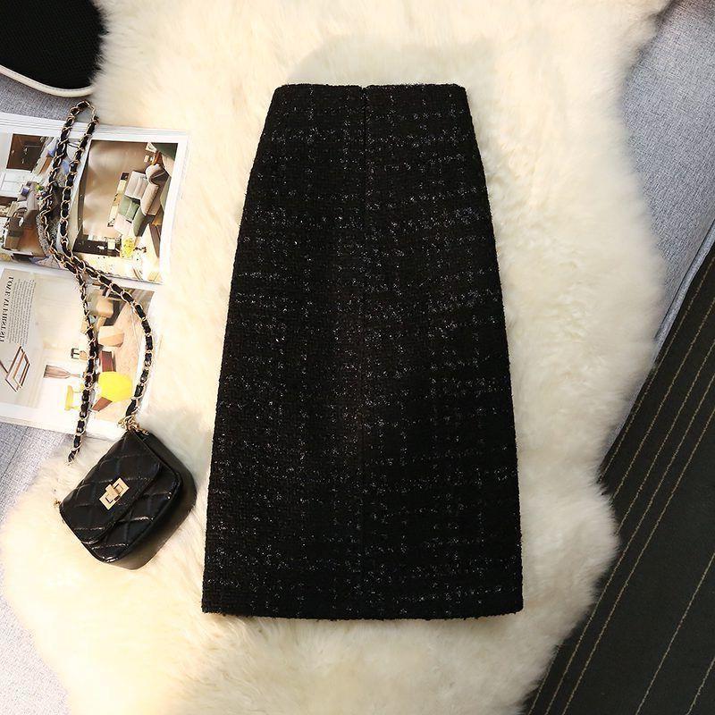 High Waist Slimming A-Line Skirt with Stylish Pocket Design