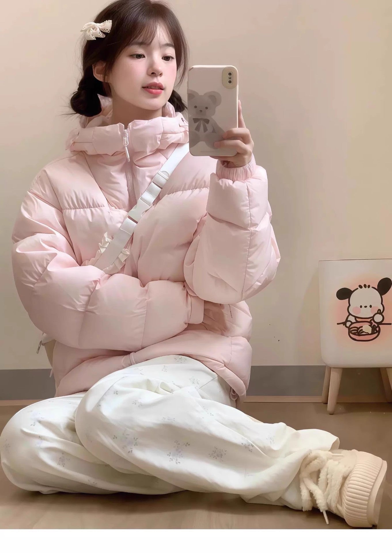 Down Cotton-padded Jacket with Hood for Ultimate Warmth and Comfort