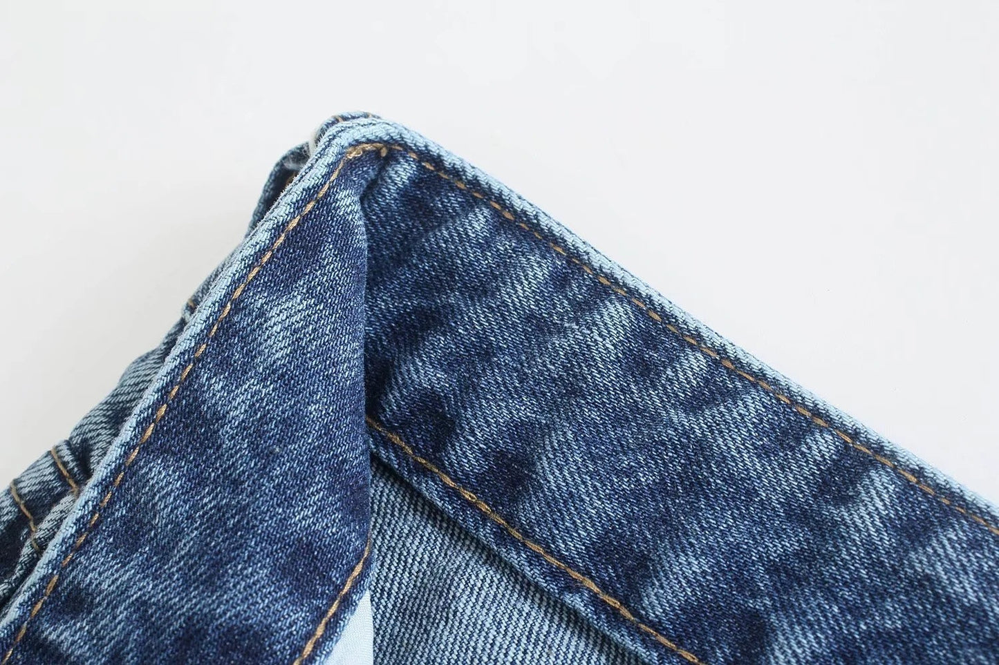 High Waist Loose Casual Denim Trousers with Straight-Leg Style