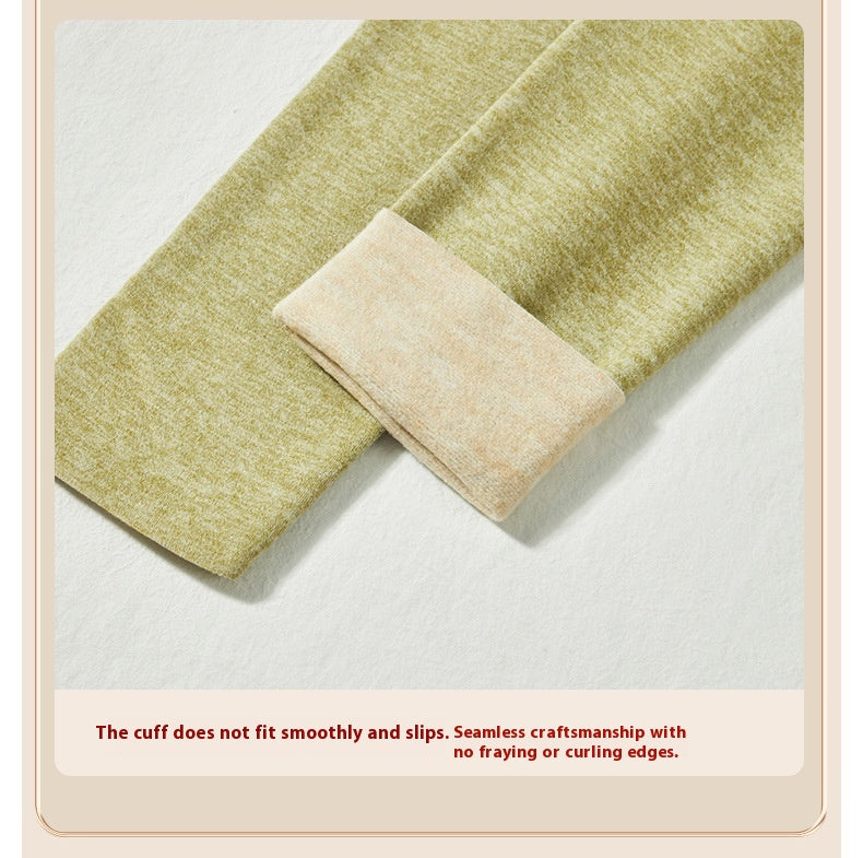 Cashmere Silk Seamless Trousers with Antistatic and Body Shaping Features