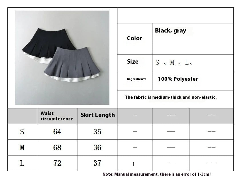 Pleated Skirt with Micro Elasticity for Stylish Socialite Look